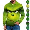 Men's Casual Style Solid Color Loose  Shirt Long-sleeved Top