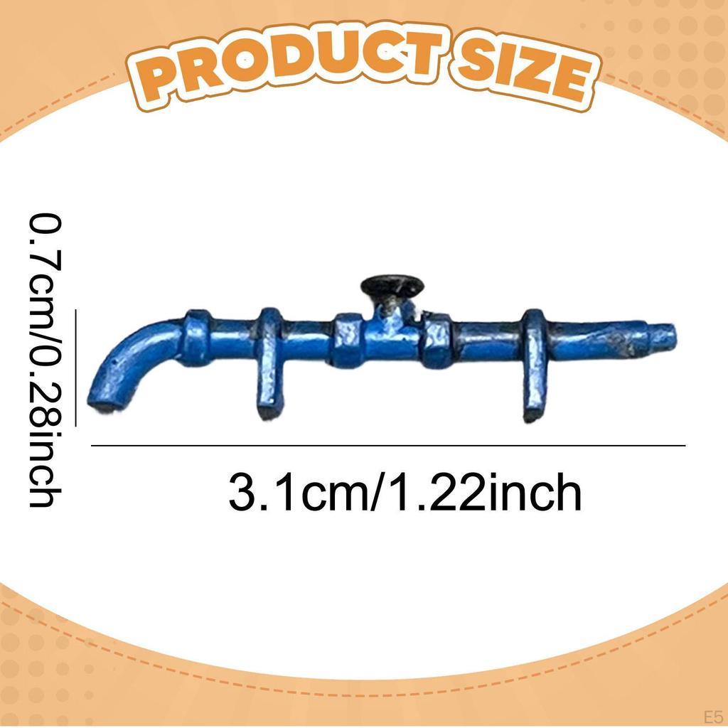 1/64 Scale Water Pipe Model Pipeline Diorama Accessories Creative Doll House Tiny