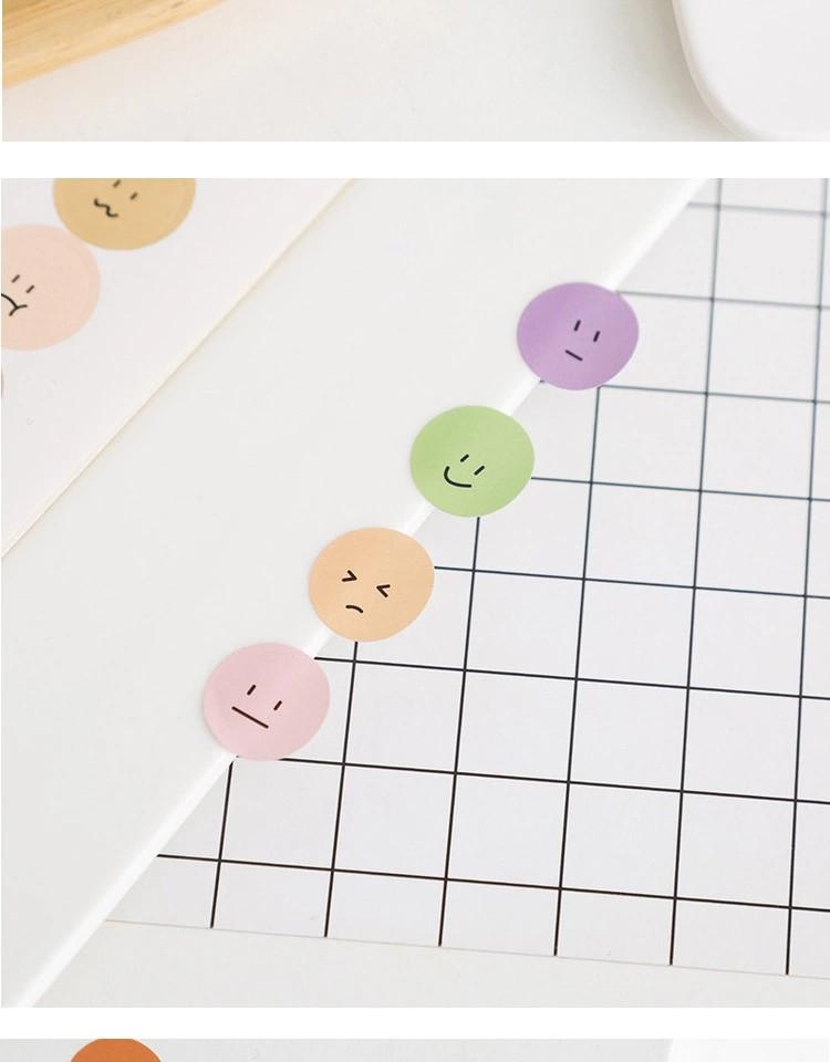 Morandi Color Smile Face Sealing Stickers - Round Cartoon Expression for Scrapbooks & Cards