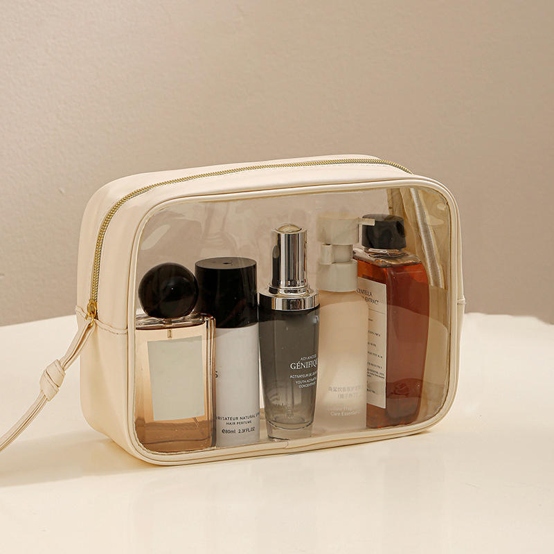 1/3PCS Waterproof Cosmetic Bag Portable Portable Cosmetic Storage Bag Large Capacity PVC Transparent Wash Bag Travel Storage Bag