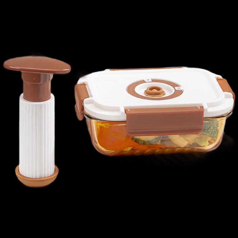 Gaotaibai Elegantes Bernstein-Glas Vakuum-Lebensmittelaufbewahrungs-Set