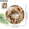 2D plane hanging decorative signs, interior wall or door decoration, the pattern is dwarf and milk tea, interesting gifts for family and friends