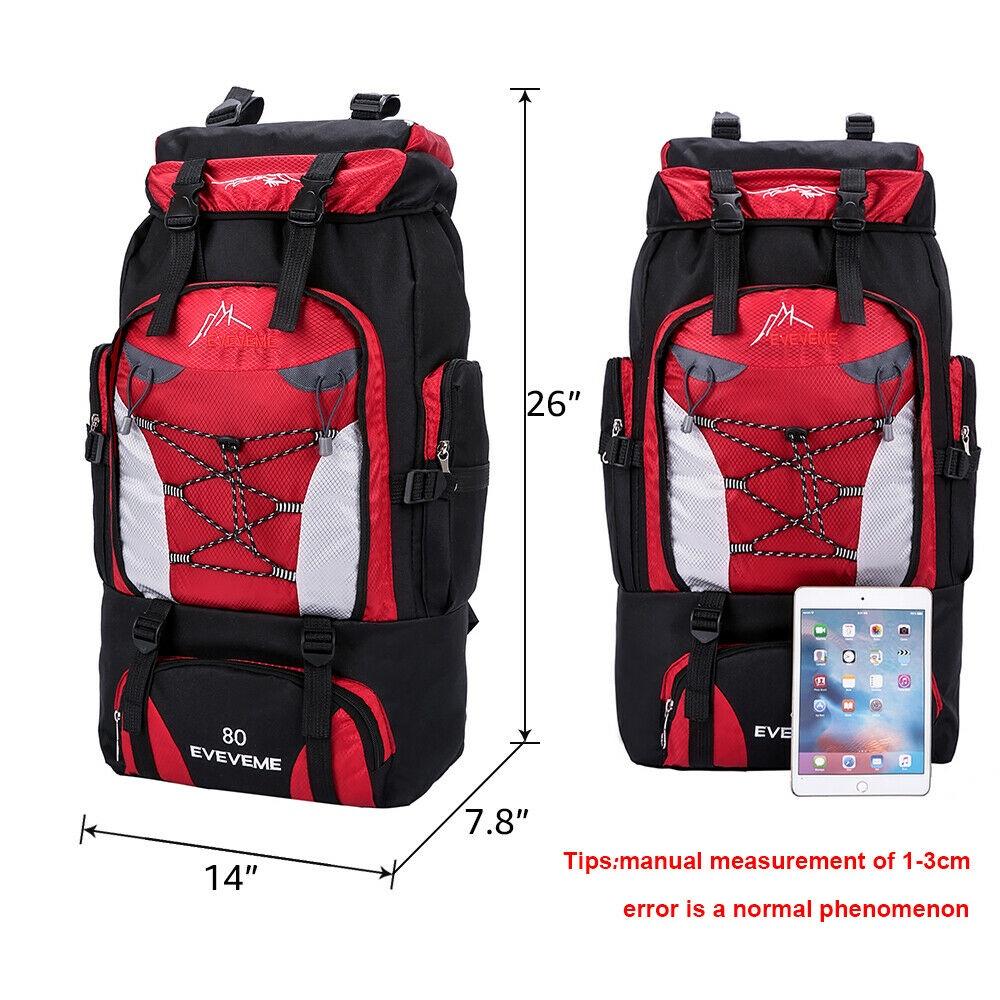 Travel 80l Outdoor Hiking Camping Backpack Waterproof Rucksack Trekking Pack Bag