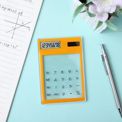 Transparenter Taschenrechner, 8-stelliger Anzeige-Taschenrechner, Solarstromversorgungs-Taschenrechner für das Home-School-Büro