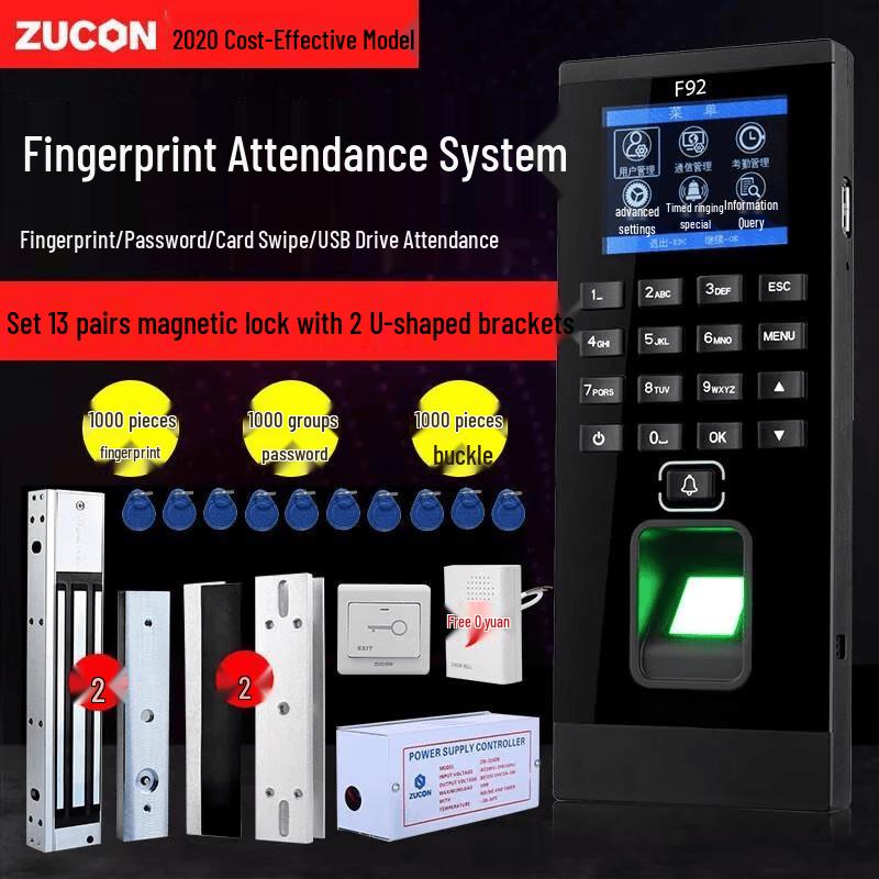 ZUCON F92 Fingerprint Access Control System CN plug (adapter included)