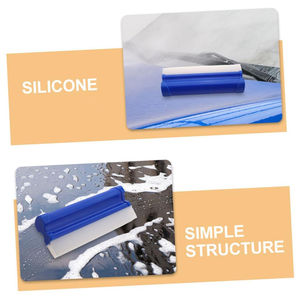 2pcs Water Scraper Tool Anti Scratch Silicone Car Window Cleaners Flexible Water Blade Scrapers For Clear View