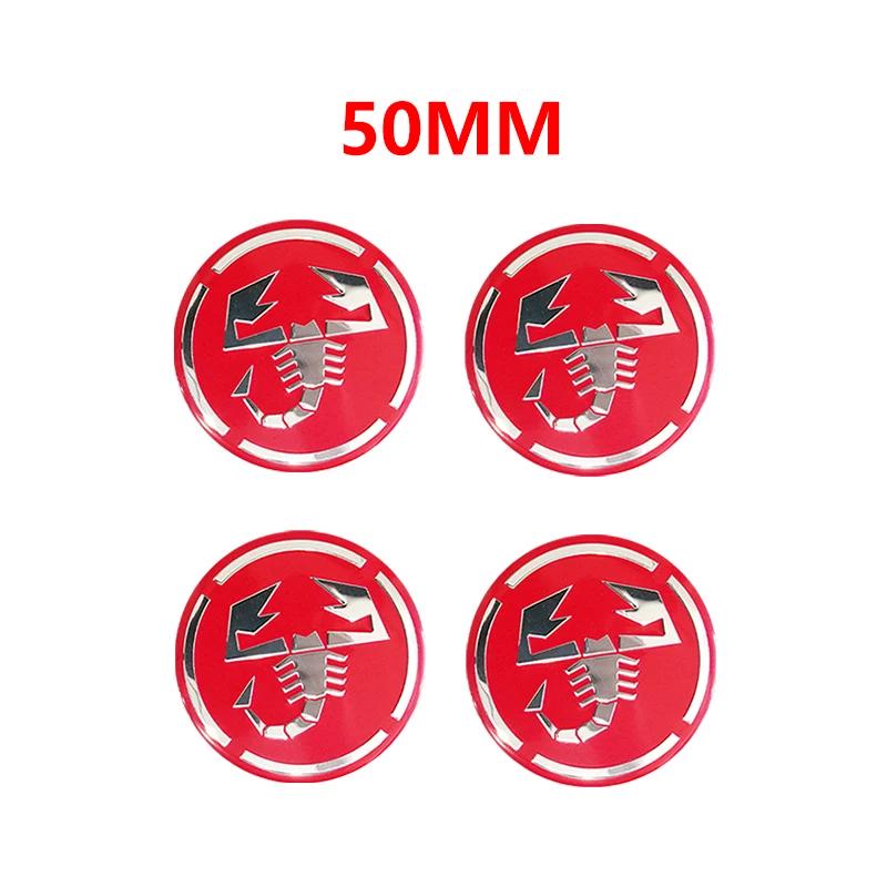4pcs 56mm 50mm 3D logo car emblem Wheel Center Hub auto Rim refit dust-proof badge covers sticker styling accessories For FIAT