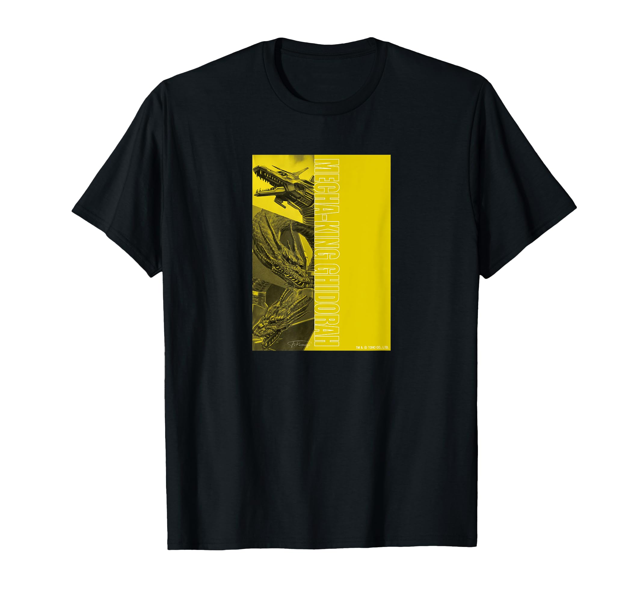 

King Mecha King Ghidorah illustration Godzilla vs. Ghidorah (1991) T-shirt чёрный