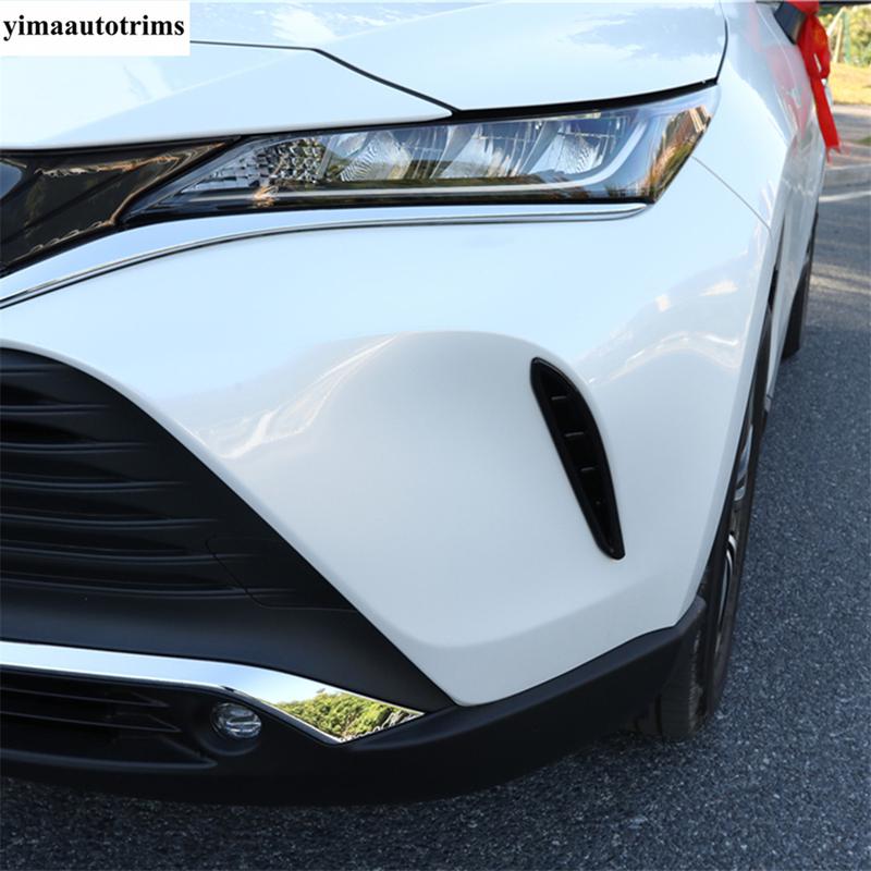 For Toyota Venza / Harrier  - 2024 Front Fog Light Lamp Ring Eyebrow Eyelid Cover Trim ABS Black / Carbon Fiber Accessories