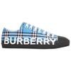 Burberry Low top Stylish Skateboarding Shoes Women's Azure Blue (Unisex) Canvas Shoes 80395201