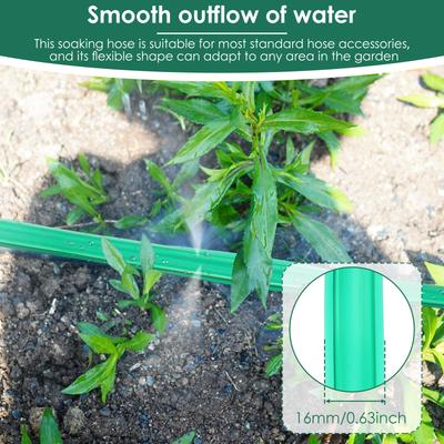 2Pcs 10/15M Sprinkler Soaker Hose PVC Garden Water Hoses Drip Hose Sprinkler Set Lawn Watering Irrigation Spray Hose for Garden