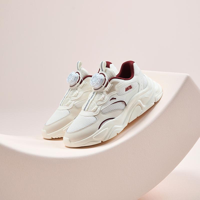Anta Comfortable Versatile Non-Slip Durable Kids Casual Shoes Kids Sneakers White Gray Red A322418801H-3
