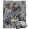 JQ Licensing Silky Fighting Elephants Supersoft Blanket