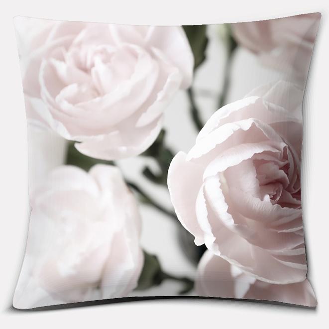 Modern Pink Flowers Series Pillow Gift Home Office Decoration Bedroom Sofa Car Cushion Cover
