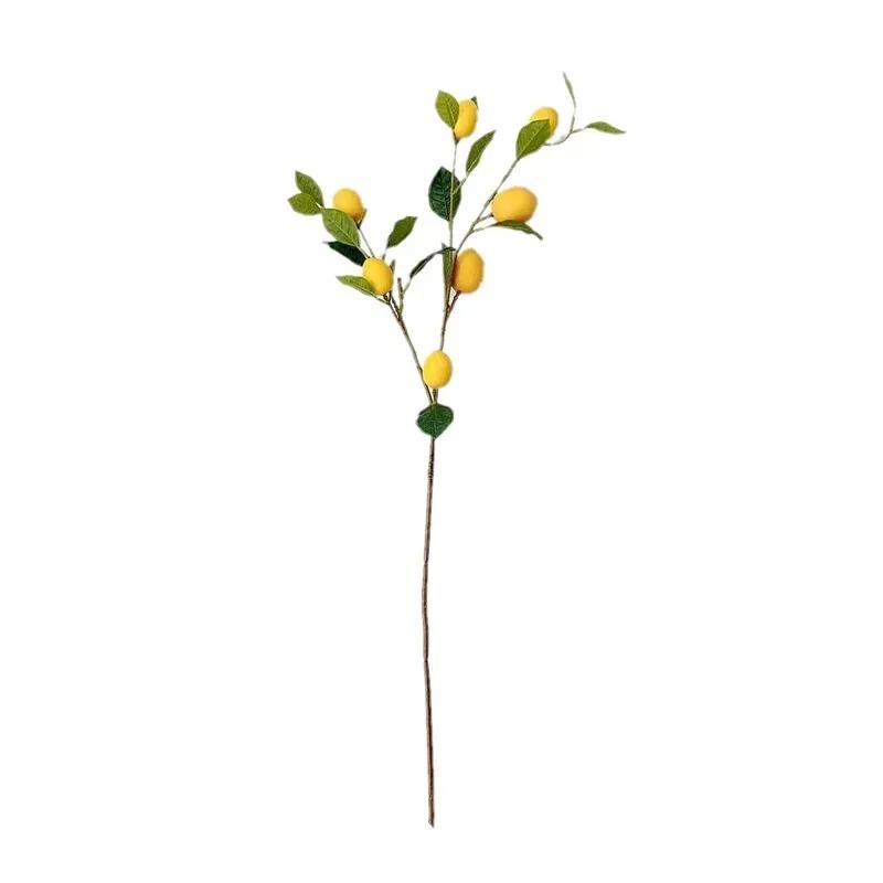 

93cm Artificial Lemon Branch High Simulation Vivid Lemon Fruit Fake Plants Flower Photography Props Home Decor жовтий