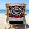 Sport Club Football Crest Printed Beach Towel, Super Soft Microfiber, Perfect Gift Birthday, for Pool, Beach, Travel, for family and friends