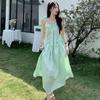 Gentle Wind Suspender Dress Women's Summer New High-end Sweet and Cool Temperament Versatile Medium and Long Skirt
