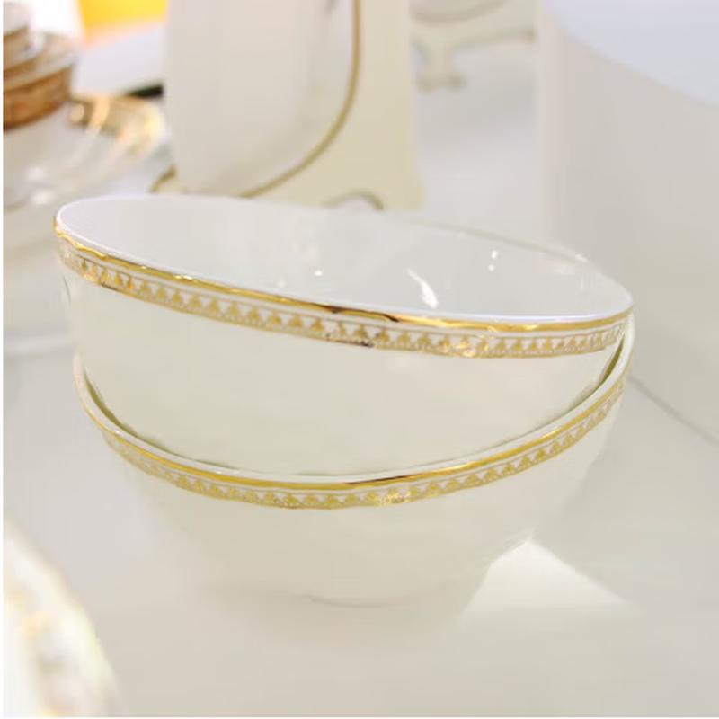 Corning Anju Series 10-Piece White Bone China Dinnerware Set