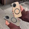 Case for Xiaomi POCO F7 Pro Ultra Minimal Semi-Transparent Magnetic Casing Raised Electroplated Lens Bezel Anti-Slip Drop Resistant Protective Shell