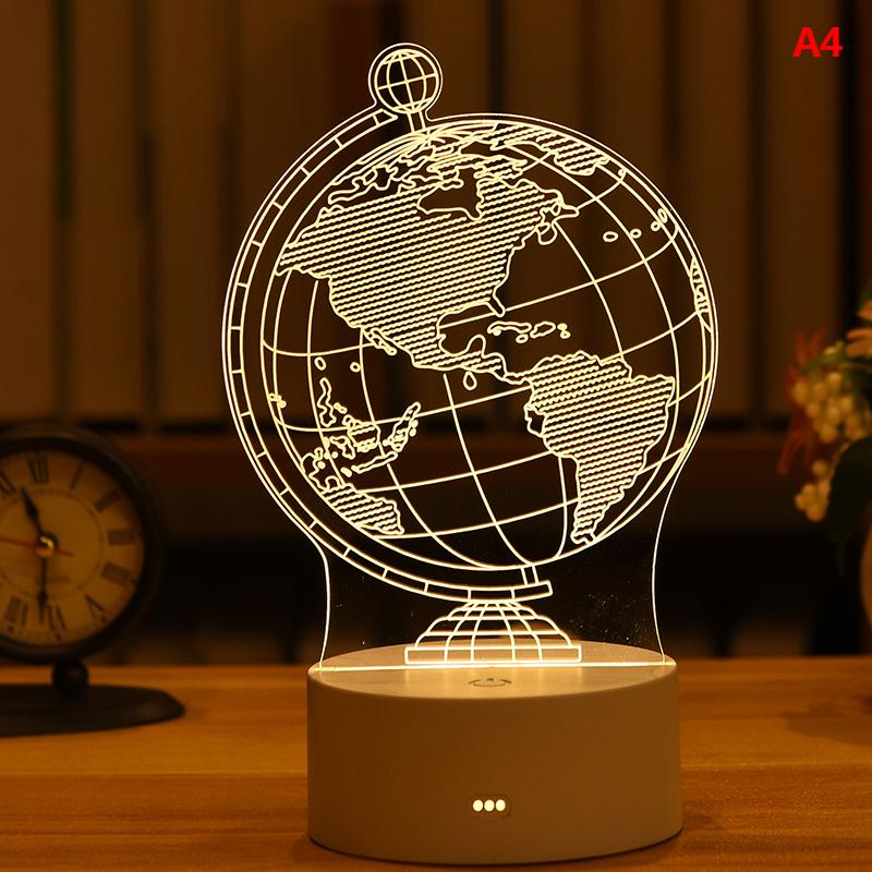 3D Plate Led Lamp Creative Night Lights Novelty Illusion Night Lamp Table Lamp Home Decorative Gift