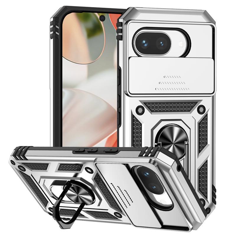 Full Cover For Google Pixel 9A Case For Google Pixel 9A Push Window Magnetic Phone Holder Case For Google Pixel 9A Case 6.3 Inch