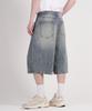 LXT Crease Washed Bermuda Denim Pants [Blue Indigo]