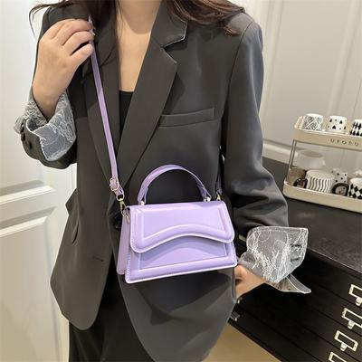 Personalized Trend Contrasting Colors, Fashionable and Simple 2025 Summer Indentation New Single Shoulder Oblique Span Portable Small Square Bag