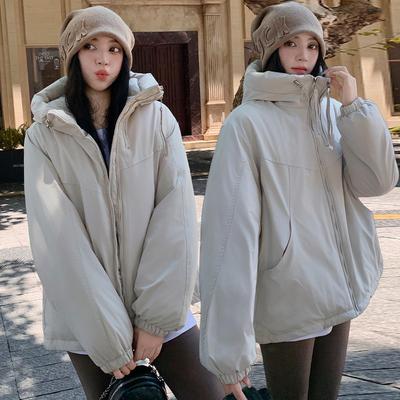 Lazy Wind Short Coat Women's Autumn New Long-sleeved Hooded Loose Top Coat