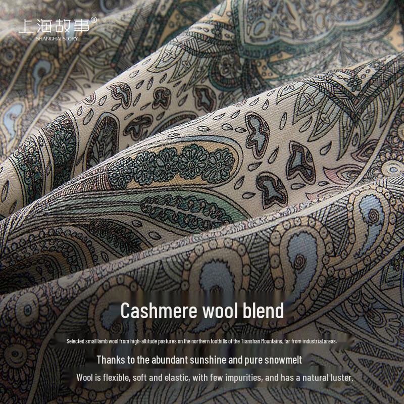 Shanghai Story 2025 Silk Wool Blend Scarf Shawl