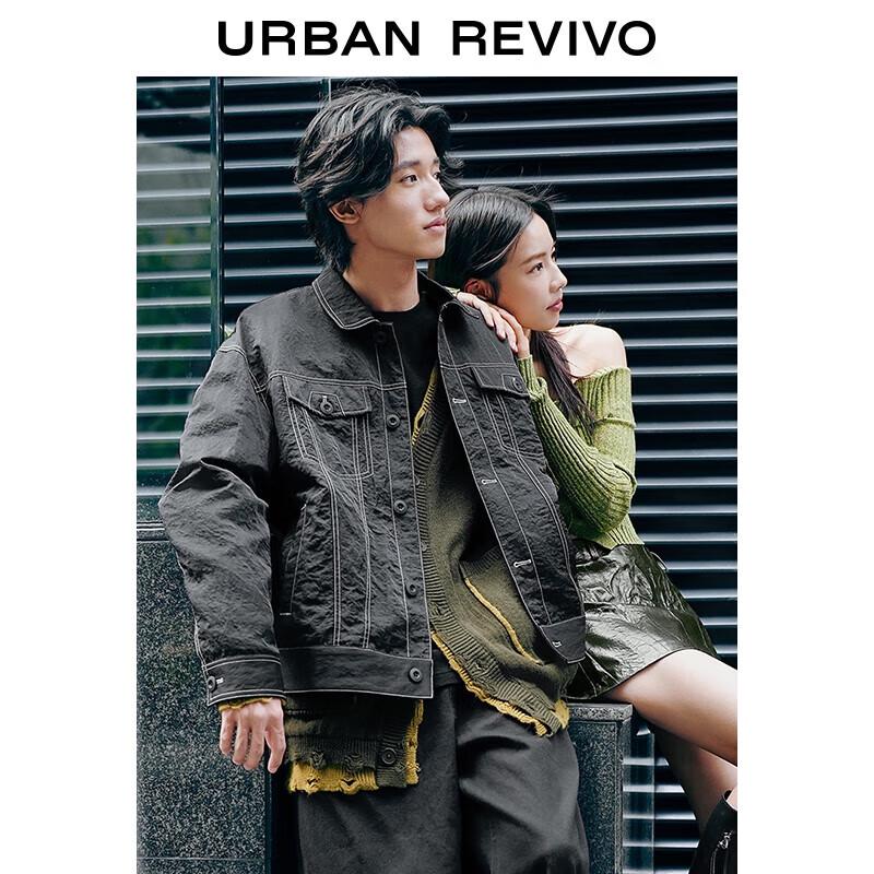 

UR Men s 2024 Spring Contrast Stitch Loose Lapel Jacket M
