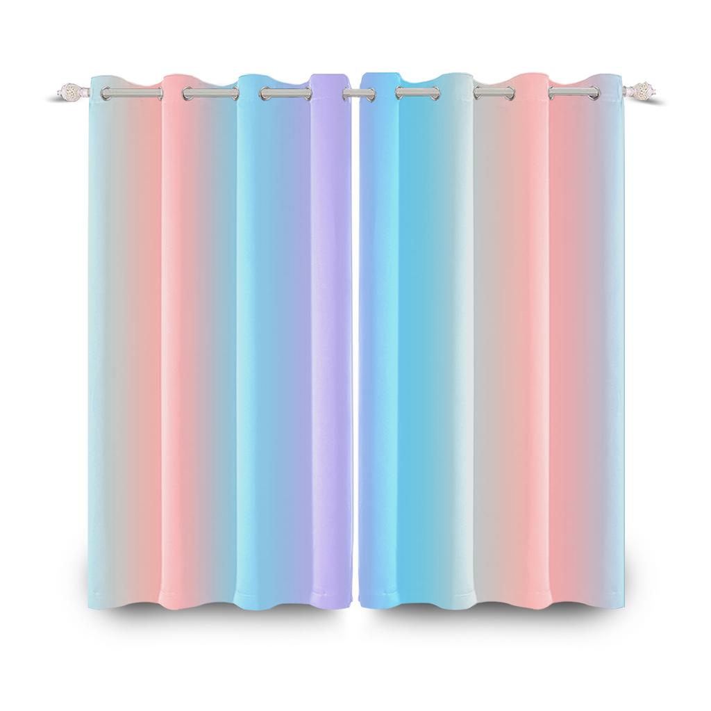 Modern Solid Color Gradient Curtains Minimalist Style Interior Living Room Sizes Curtain Darkening For Area Made Of Polyester