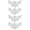 4PCS 8.86×4.16inch Applique Patch Gold Embroidery Iron On Patch  Clothing Decoration