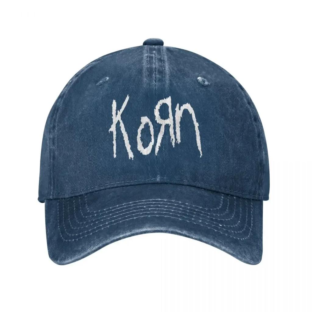 Korn Band Logo Baseball Caps Casual Distressed Washed Sun Cap for Men Women Outdoor Running Golf Hats Cap