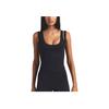 NikeSKIMS Matte Double-Strap Scoop Tank Top Obsidian/Obsidian Women Tops Black TPTNK10540W-OBD