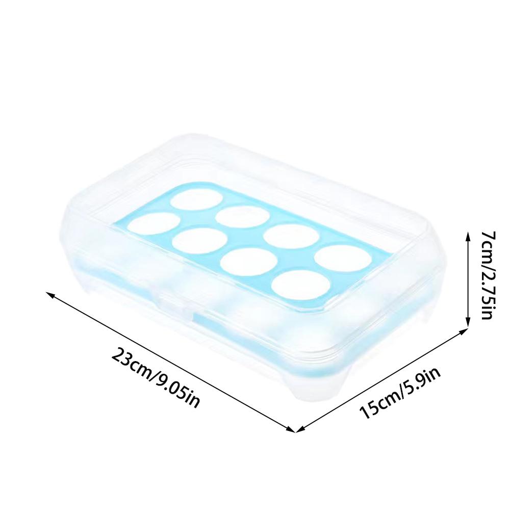 15 Compartment Refrigerator Egg Box Fresh-Keeping Box Plastic Portable Food Storage Box Transparent Egg Tray Box Storage Box