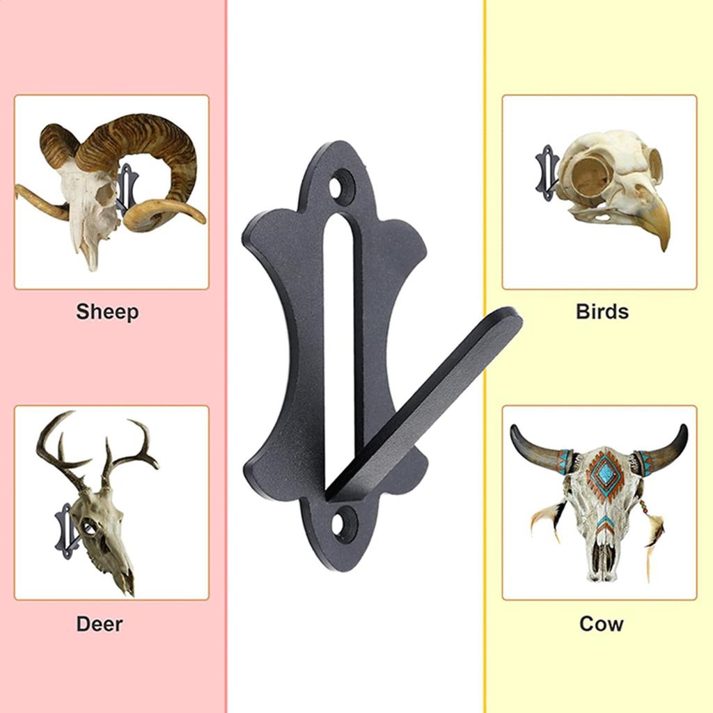 Skull Hanger Skull Hook Trophy Mount 6 Pieces Heavy Duty Strong Load-Bearing Bracket Hook For Small Animals Coyote Cabin Game