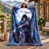 Hyuga Hinata Custom Name Flannel Blanket Personalized Soft Warm Plush Throw Blanket Customized Gift for Family Friends