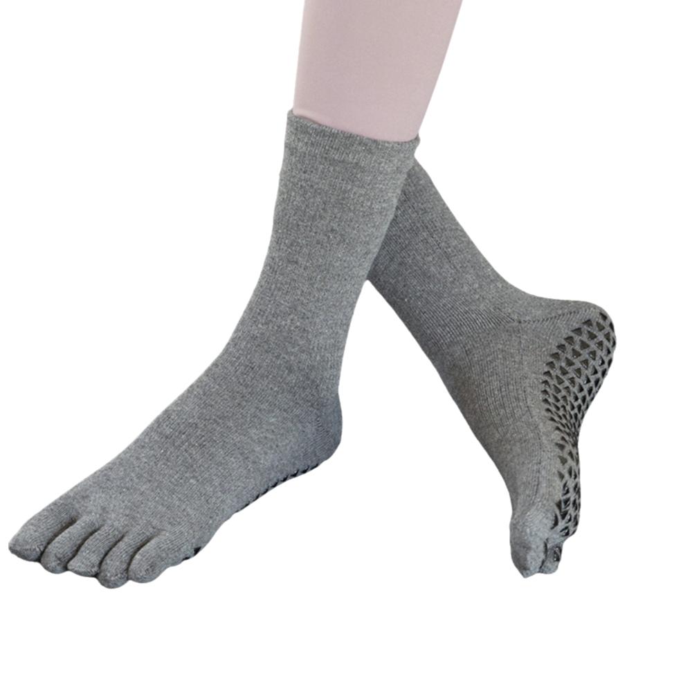 Professional Anti-slip Yoga Socks Silicone Grip Sport Stockings Cotton Compression Fit Long Tube Socks Pilates Training