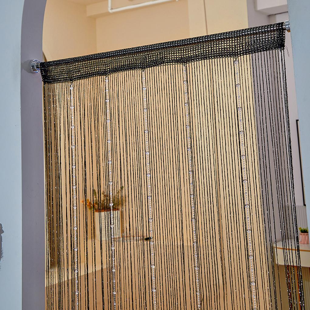 Polyester Elegant Crystal Bead Door Curtain For Bedroom Partition Wedding Or Room Decoration