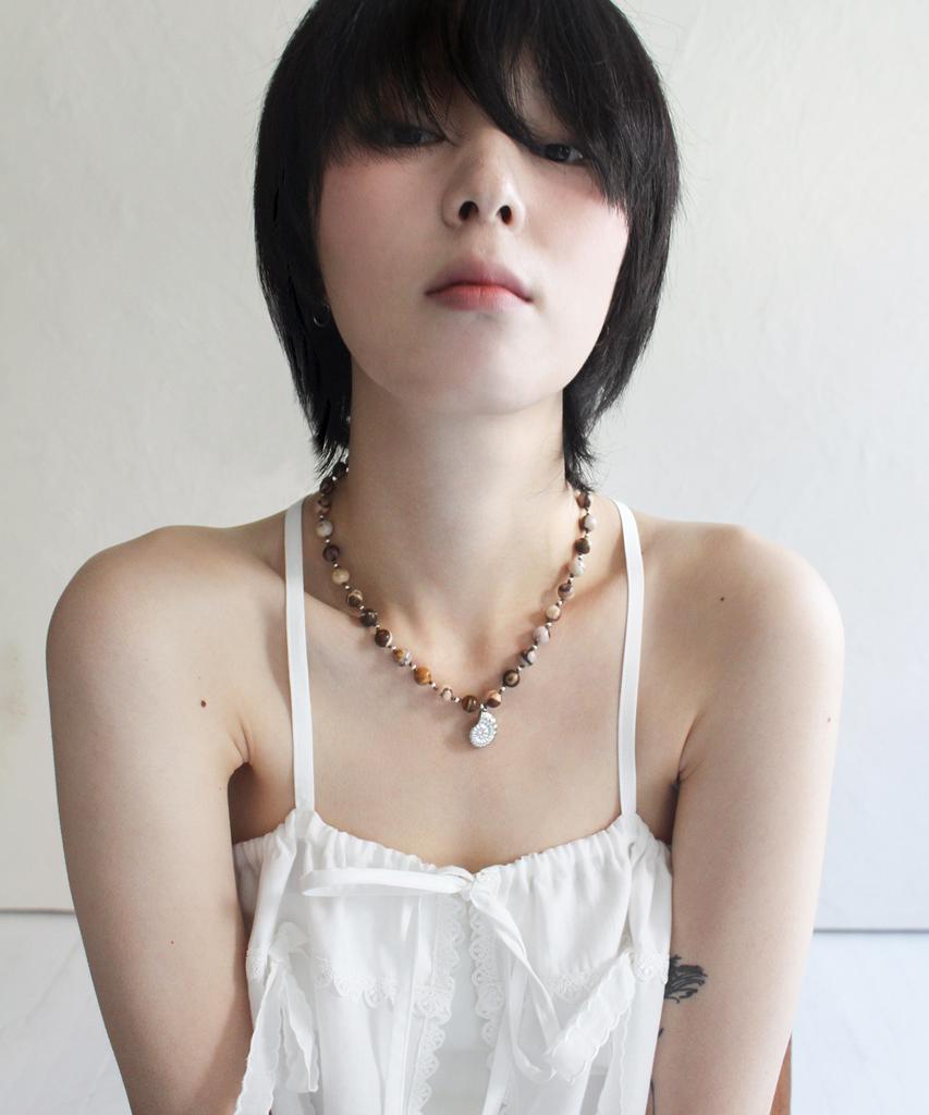 Rubati Brown Jasper Ammonite Necklace