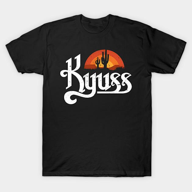 

Мужская черная футболка с принтом Kyuss, печать на трансферной бумаге без вырезания, хлопковая футболка S чёрный