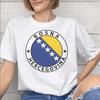 Bosnia and Herzegovina Flag Accessories Unisex T Shirts Cotton Tee Graphic Printed Tshirt Clothing