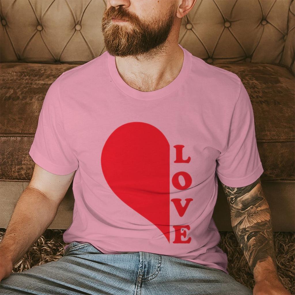 Red Heart Print Couples Graphics Matching Tshirt LOVE Fashion Vintage Women Men Casual Valentines Day Gifts Lovers Tee Shirt