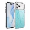 Custodia protettiva magnetica glitterata per iPhone 17 Pro Max con pulsanti in lega di alluminio