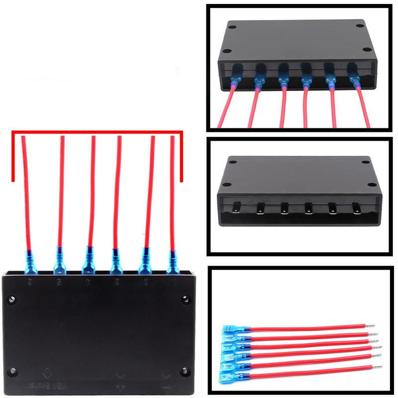12/24V Universal Car Van Truck 6 Gang LED Touch Screen Slim Switch Control Panel