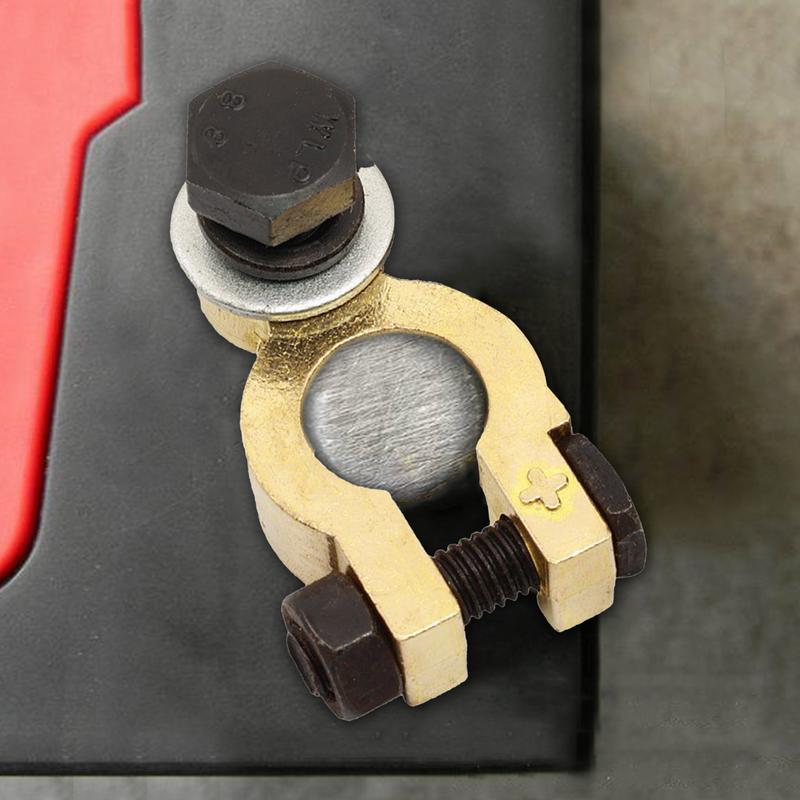 2Pcs Car Battery Pure Copper Chuck Corrosion Resistance Terminal Wire Cable Clamp Clip Electric Connector For Auto Accessories