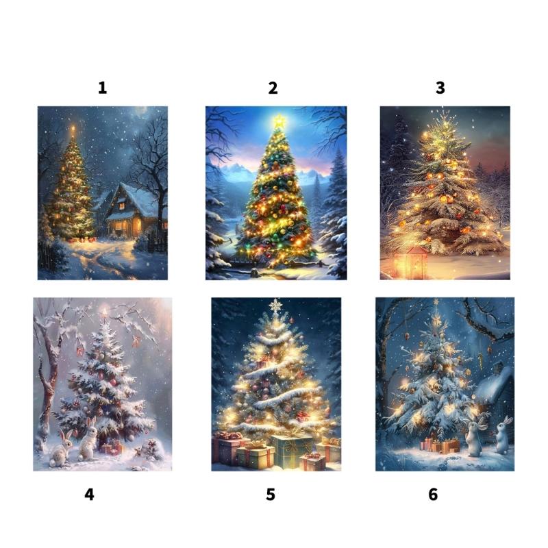 Christmas Tree Crystal Art Set Home Wall Decors DIY Full Drill Crystal Dot Painting Gem Art Set Crystal Painting Set