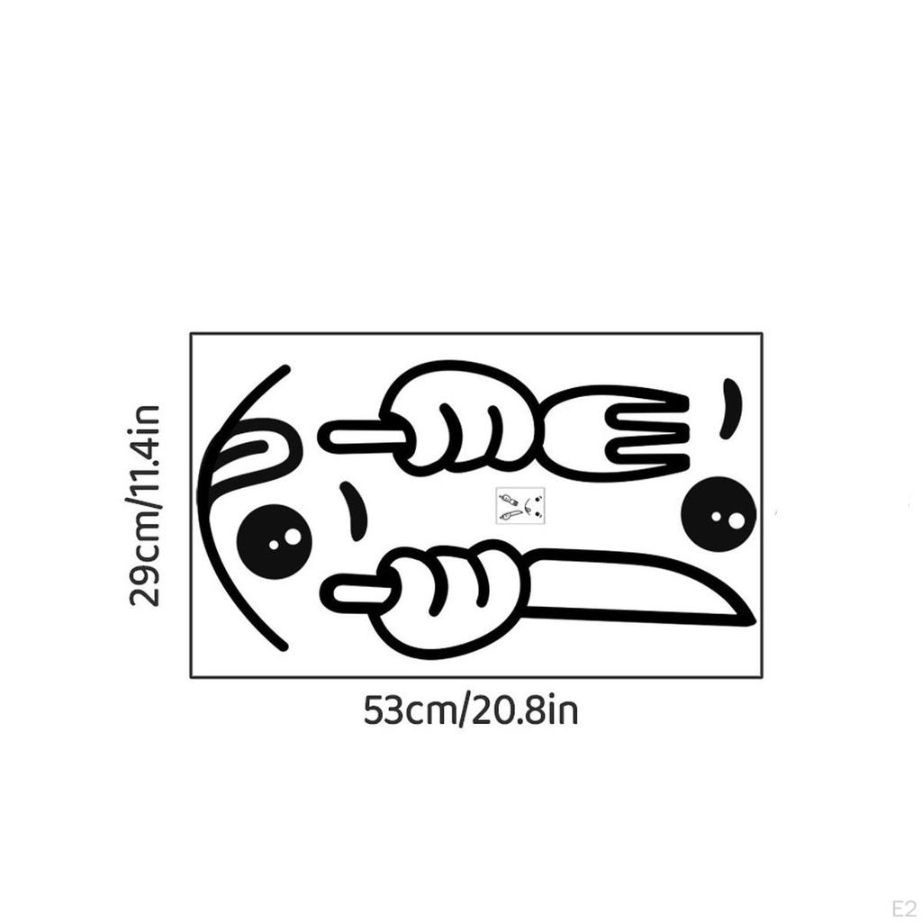 Wall Decal Yummy Face Fridge Sticker Delicious Removable PVC Modern Decorative Art Decor Mural