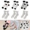 Damen Socken Japanische Lolitas Spitze Rüschen Verspielte Socken Niedliche Prinzessin Knöchelsocken Kristallglas Seide Transparent Socke