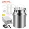 10L Cattle/Goat Milking Machine 220V Cattle Electric/Pulsating Milking Machine Stainless Steel Milker Bucket Vacuum Pump